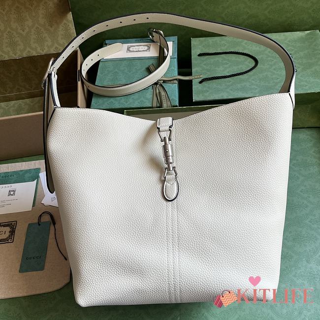 kitlife Gucci Jackie shoulder bag White leather - 28x31x23 cm - 1