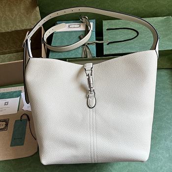 kitlife Gucci Jackie shoulder bag White leather - 28x31x23 cm