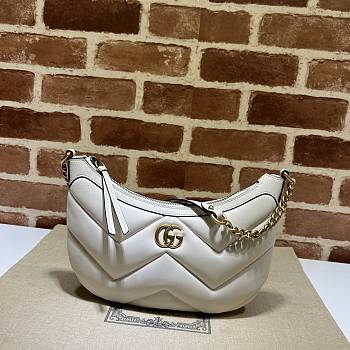 kitlife Gucci White GG Marmont Matelasse Leather Shoulder Bag - 26x17x4 cm