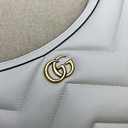 kitlife Gucci White GG Marmont Matelasse Leather Shoulder Bag - 26x17x4 cm - 3