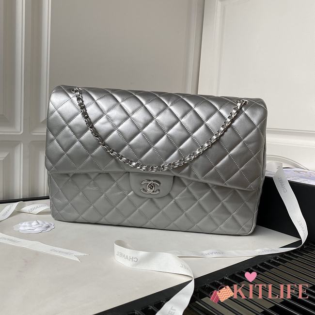 kitlife Chanel Flap bag silver - 27×38×12cm - 1