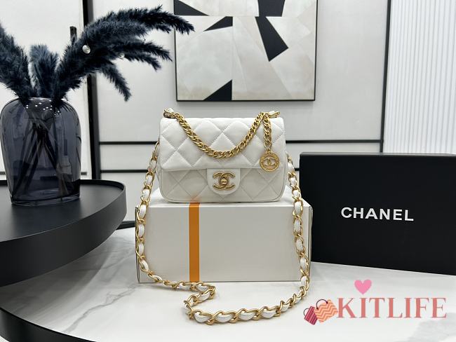 kitlife Chanel Classic White bag - 21x12x7cm - 1