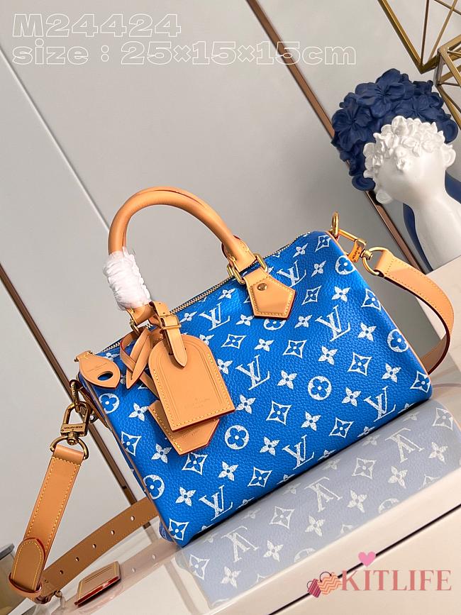 kitlife Louis Vuitton Keepall Bandoulière 25 blue bag - 25x15x15cm - 1