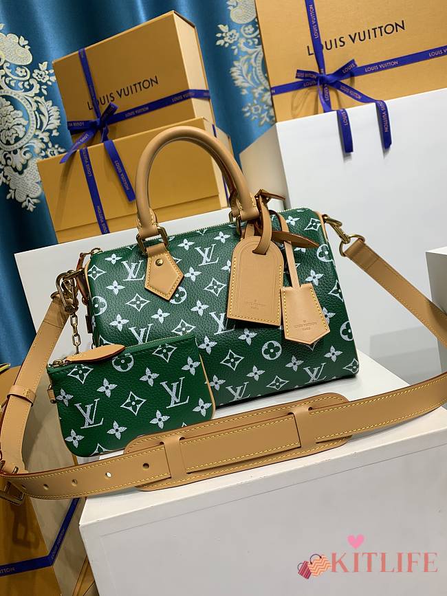 kitlife Louis Vuitton Keepall Bandoulière 25 Green bag - 25x15x15cm - 1