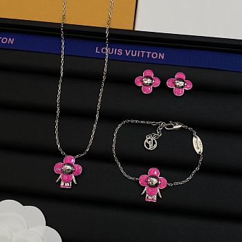 Kitlife One Set louis vuitton (Bracelet+necklace+earring)