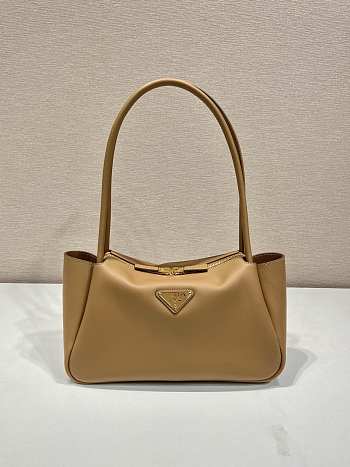 Kitlife Prada leather handback brown - 28x18x11cm