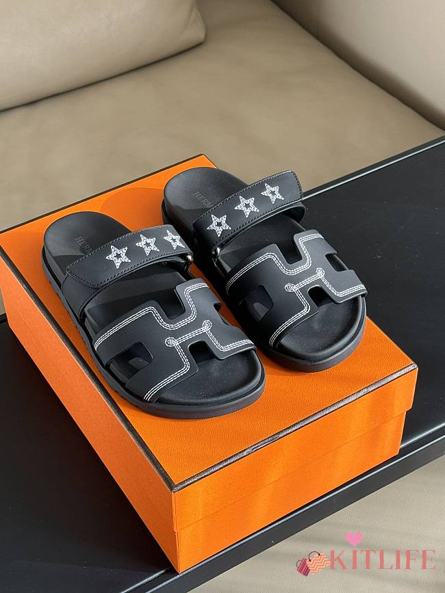 Kitlife HERMÈS PRE-LOVED Chypre Sandals black  - 1
