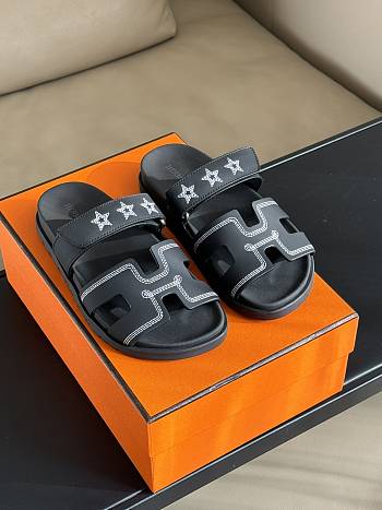 Kitlife HERMÈS PRE-LOVED Chypre Sandals black 