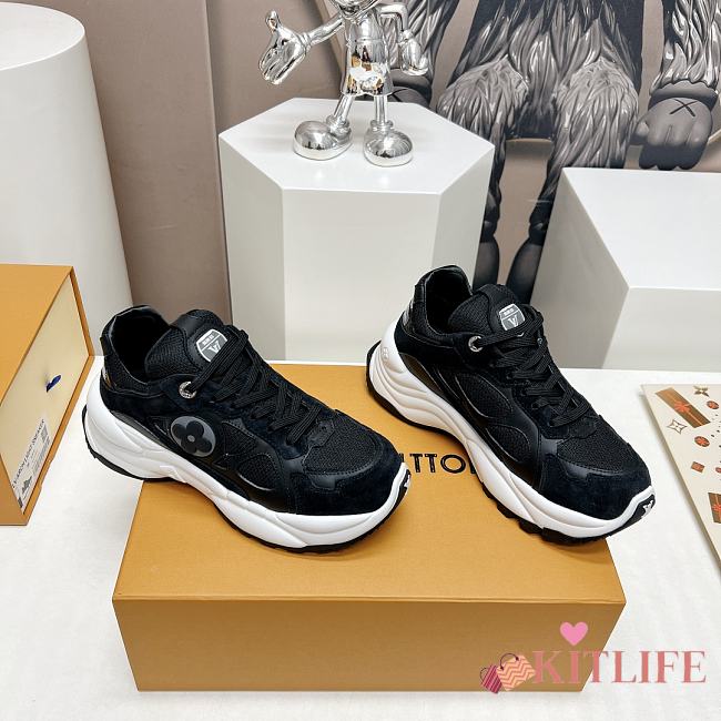 kitlife Louis Vuitton Flower Patterns Monogram sneaker Black - 1