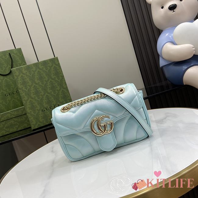 kitlife Gucci Marmont Bag Blue -14x23x6cm - 1