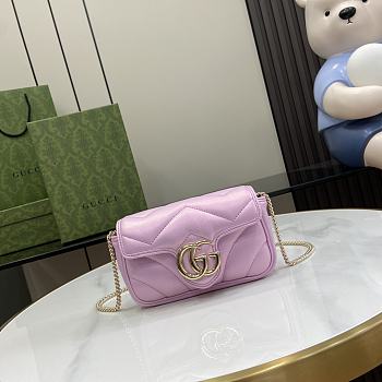 kitlife Gucci Marmont Bag Pink -10x16.5x4.5cm