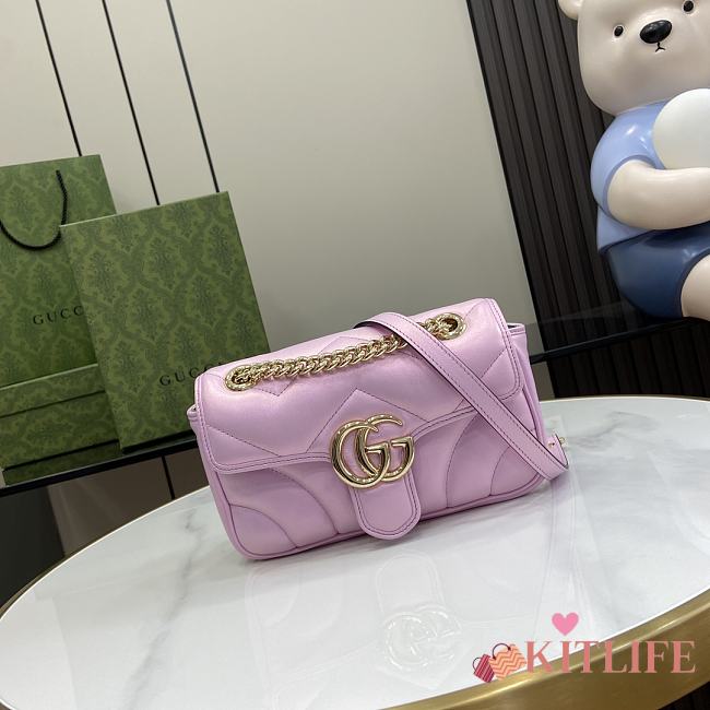 kitlife Gucci Marmont Bag Pink -14x23x6cm  - 1