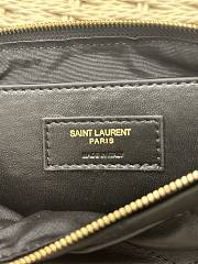 kitlife Saint Laurent Women's Black Quilted Leather Shoulder Bag - 27x12x10cm - 2