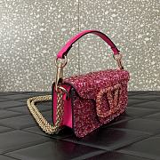 kitlife Valentino Garavani small Locò rhinestone-embellished shoulder bag Pink - 19x10.5x5cm - 5