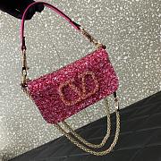 kitlife Valentino Garavani small Locò rhinestone-embellished shoulder bag Pink - 19x10.5x5cm - 6