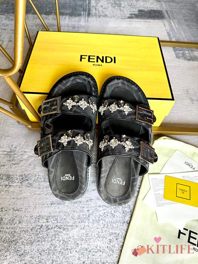 kitlife Fendi Women's Black Sandals 01 - 1