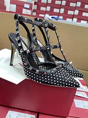 Kitlife Valentino Garavani Black Rockstud Black Heels 100mm - 1