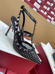 Kitlife Valentino Garavani Black Rockstud Black Heels 100mm - 2