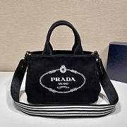 kitlife Prada Black Canapa Logo Canvas Satchel bag - 28x20x15 cm - 1