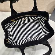 kitlife Prada Black Canapa Logo Canvas Satchel bag - 28x20x15 cm - 2