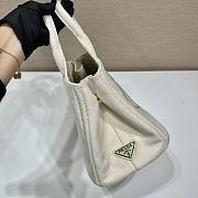 kitlife Prada White Canapa Logo Canvas Satchel bag - 28x20x15 cm - 6