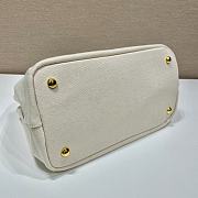 kitlife Prada White Canapa Logo Canvas Satchel bag - 28x20x15 cm - 5