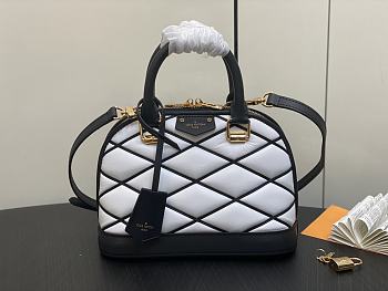 kitlife Louis Vuitton Alma BB Nicolas Ghesquière white&black bag - 23.5 x 17.5 x 11.5cm