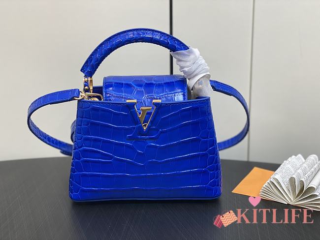 kitlife Louis Vuitton Capucines BB bag Blue - 21x14x8 cm - 1