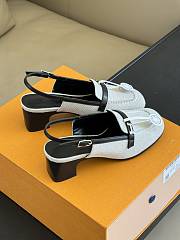 Kitlife Hermes Infinie 50 pump white sandals - 6