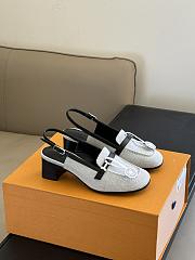 Kitlife Hermes Infinie 50 pump white sandals - 3