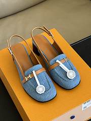 Kitlife Hermes Infinie 50 pump denim sandals 01 - 1