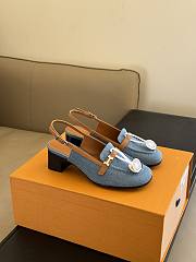 Kitlife Hermes Infinie 50 pump denim sandals 01 - 6