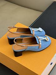 Kitlife Hermes Infinie 50 pump denim sandals 01 - 5