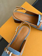 Kitlife Hermes Infinie 50 pump denim sandals 01 - 2