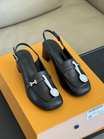 Kitlife Hermes Infinie 50 pump Black sandals 01