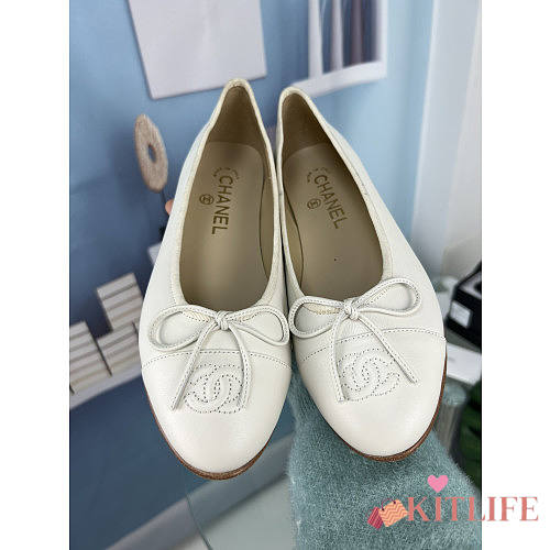 kitlife Chanel Ballet Flats white sandals  - 1