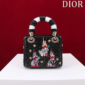 kitlife Dior lady bag Black - M050587 - 17x15x7cm