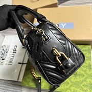 kitlife Gucci Marmont top handle black bag - 27x13.5x10cm - 6