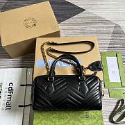 kitlife Gucci Marmont top handle black bag - 27x13.5x10cm - 5