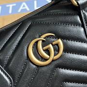 kitlife Gucci Marmont top handle black bag - 27x13.5x10cm - 3