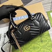 kitlife Gucci Marmont top handle black bag - 27x13.5x10cm - 2