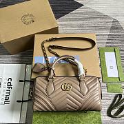 kitlife Gucci Marmont top handle Brown bag - 27x13.5x10cm - 1