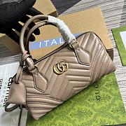 kitlife Gucci Marmont top handle Brown bag - 27x13.5x10cm - 3