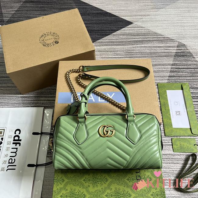 kitlife Gucci Marmont top handle Green bag - 27x13.5x10cm - 1