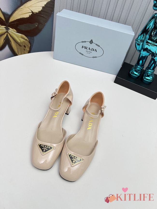 Kitllife Prada Velvet pumps beige 35mm heel - 1