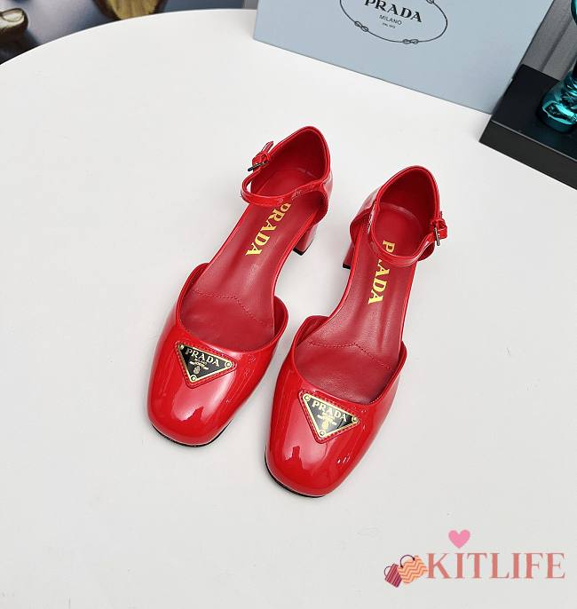 Kitllife Prada Velvet pumps Red 35mm heel  - 1