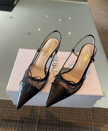 Kitlife Chanel vintage Black heels 6.5cm