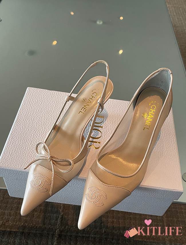 Kitlife Chanel vintage Beige heels 6.5cm - 1