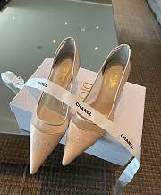 Kitlife Chanel vintage Beige heels 6.5cm - 5