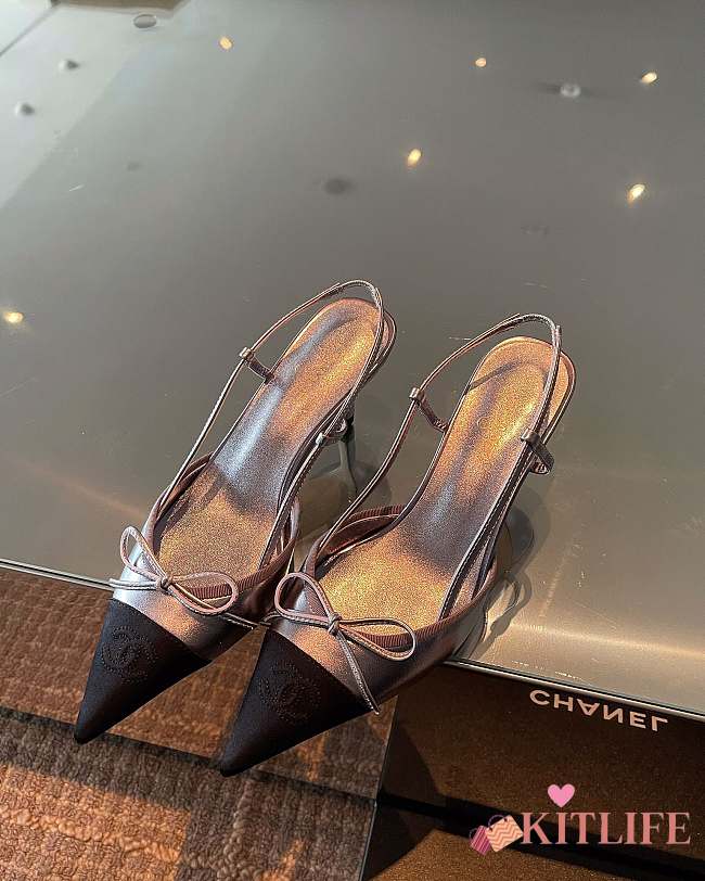 Kitlife Chanel vintage silver heels 6.5cm - 1